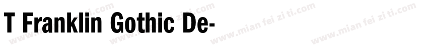 T Franklin Gothic De字体转换